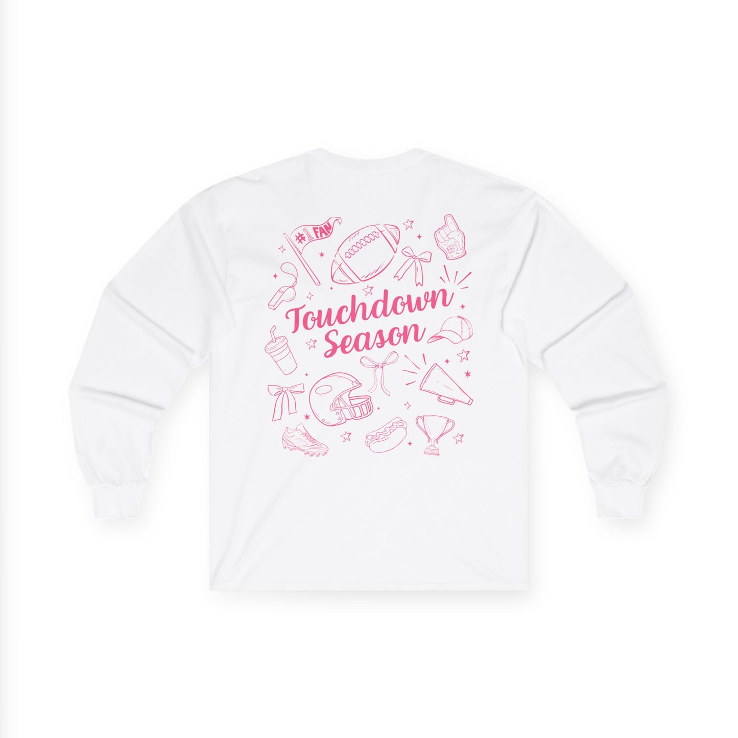 Touchdown Season Long Sleeve Tee, Football Shirt, Game Day Apparel, Sports Fan Gift, Unisex Long Sleeve Top