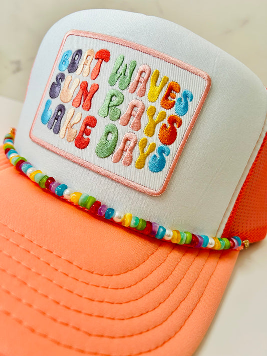 Lake days trucker hat
